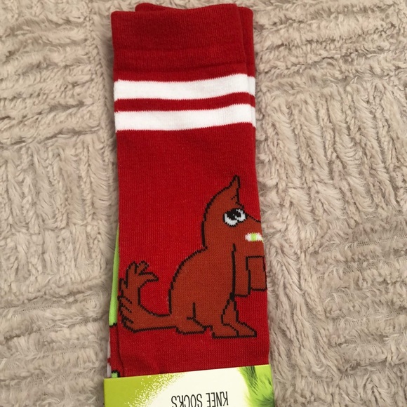 NWT Dr. Seuss The Grinch Adult Knee Socks Size 9-11 - Picture 5 of 8